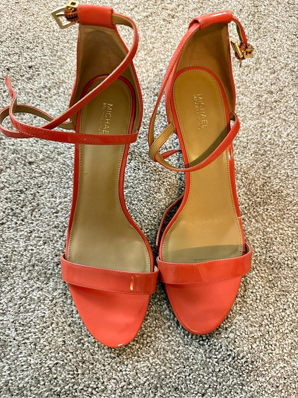 Michael Kors Strappy Heels in Orange US 9.5 M